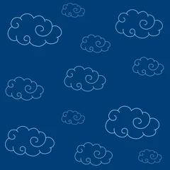 Gardinen seamless pattern with clouds © NiceJin