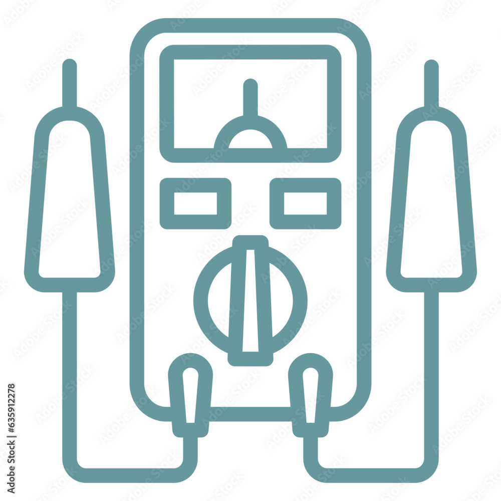 Poster vector design tester machine icon style