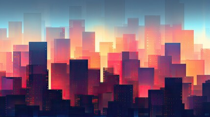 many building shapes background construction background