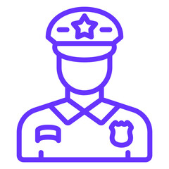 Vector Design Policeman Icon Style
