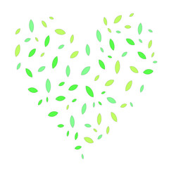 abstract green heart