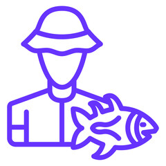 Vector Design Fisherman Icon Style