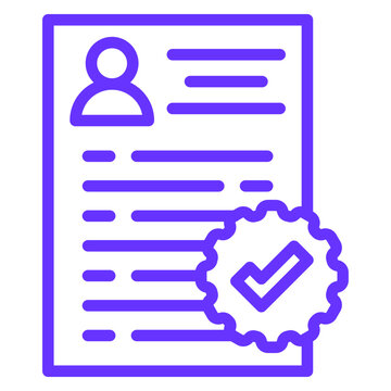 Vector Design Good Resume CV Icon Style