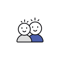 Relationship icon design with white background stock illustration