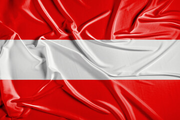 Austria flag is waving 3D animation. Austria flag waving in the wind. National flag of Austria