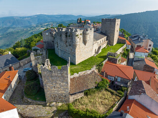 Castro Candelas panoramic aerial view, Ourense