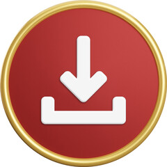 Download Button 3D Icon