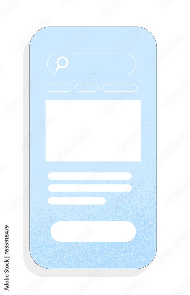 Poster mobile app development concept. wireframe and gui, ui and ux interface. software development. applic