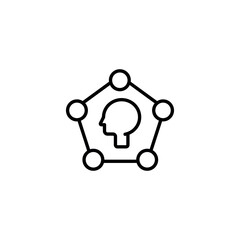 Business Network icon design with white background stock illustration