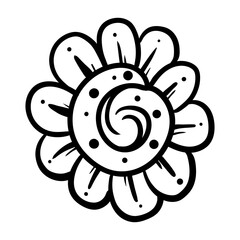 Flower foliage line branch