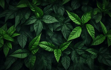 Tropical Leaves. Generative AI