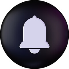 Notification Button 3D Icon