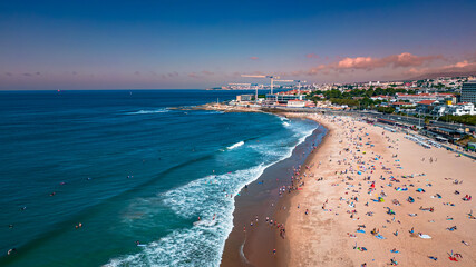 Praia Carcavelos Portugal Lisboa Ver&atilde;o Europa Cascais Surf Ondas Mar Oceano Atl&acirc;ntico Ondas Azul Verde Paisagem Natural Natureza Portugu&ecirc;s Portugal Marginal Freguesia Portuguesa Forte S&atilde;o Juli&atilde;o Barra