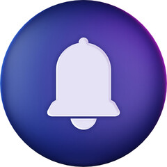Notification Button 3D Icon