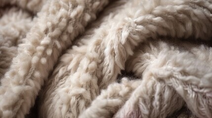 Smooth close-up, winter cocooning in warm textile fabric, wellness feeling, soft winter colors, beautiful yarn background. Luxury fabric.