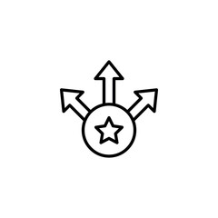 Opportunity icon design with white background stock illustration