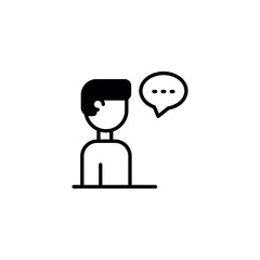 Dialogue icon design with white background stock illustration
