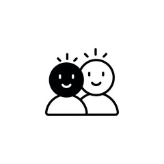 Relationship icon design with white background stock illustration