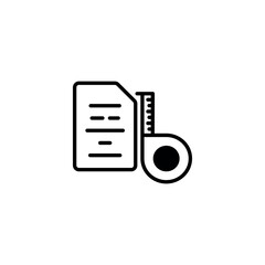 Data Analysis icon design with white background stock illustration