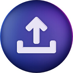 Upload Button 3D Icon