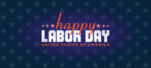 Happy Labor Day Banner Design. 