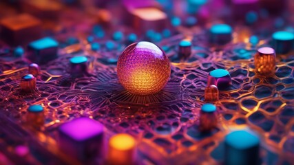 Concept of a futuristic quantum bio-computer created from nanomaterials using high science advances