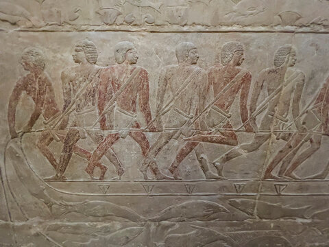 Relief from a tomb in Saqqara, part of the Memphite Necropolis, UNESCO World Heritage Site, Egypt, North Africa Africa