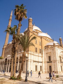 The Ottoman-era Muhammad Ali Mosque, completed in 1848, overlooking Cairo from atop the Citadel, Cairo, Egypt, North Africa, Africa