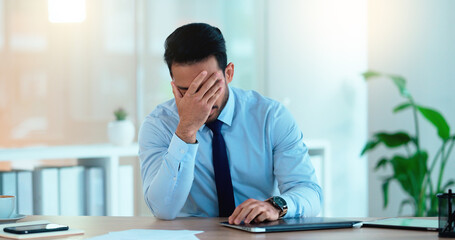 Stressed Sales manager is angry about a bad sales report after a marketing campaign. Frustrated...