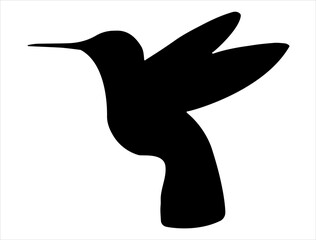 Hummingbird silhouette vector art