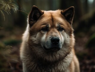 Akita dog created with Generative AI technology