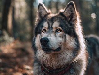 Alaskan Malamute dog created with Generative AI technology