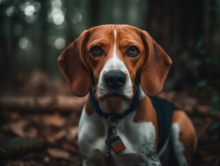 American Foxhound dog created with Generative AI technology