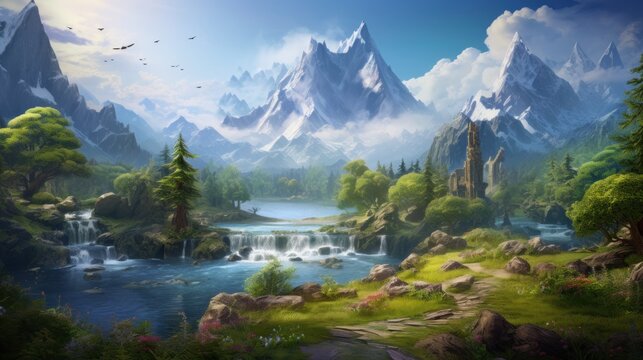 Beautiful Landscape Game Art