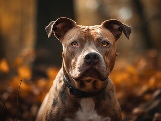 American Pit Bull Terrier dog created with Generative AI technology