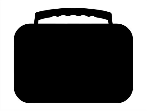 recommend clip art: Lunch box silhouette vector art