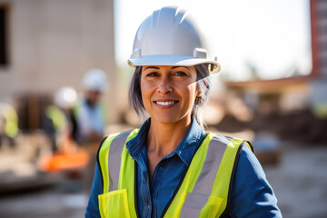 Mature Woman Rocking the Construction Site Look