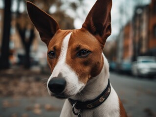 Basenji dog created with Generative AI technology
