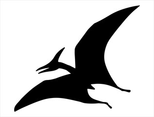 Pterodactyl silhouette vector art