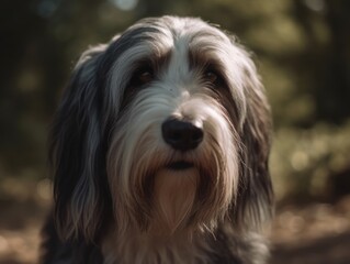 Naklejka na ściany i meble Bearded Collie dog created with Generative AI technology