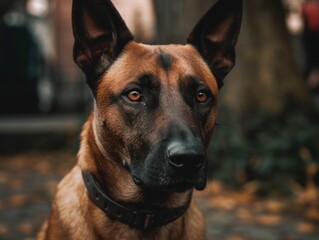 Belgian Malinois dog created with Generative AI technology
