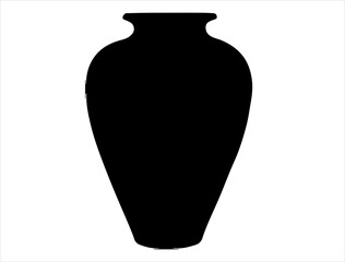 Vase silhouette vector art