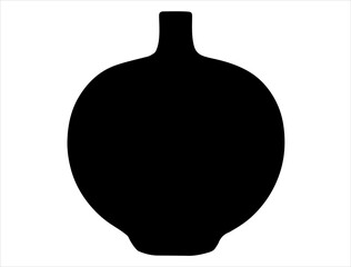 Vase silhouette vector art
