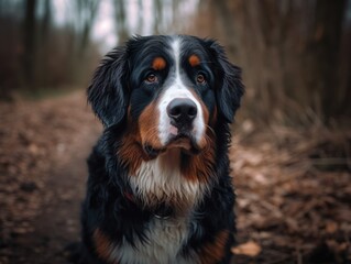 Bernese Mountain dog created with Generative AI technology