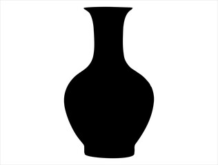 Vase silhouette vector art
