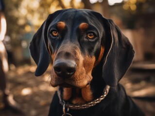 Black and Tan Coonhound dog created with Generative AI technology