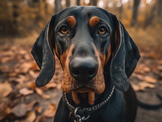 Black and Tan Coonhound dog created with Generative AI technology