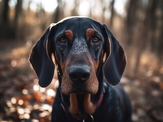 Black and Tan Coonhound dog created with Generative AI technology