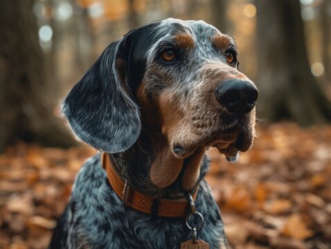 Bluetick Coonhound dog created with Generative AI technology