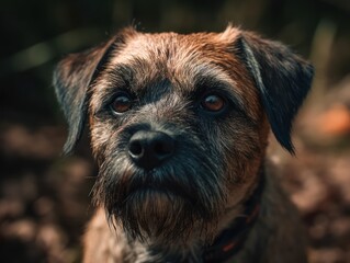 Border Terrier dog created with Generative AI technology